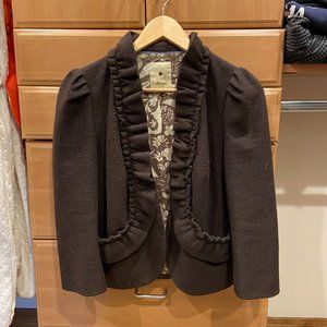 Anthropology Elevenses Brown Blazer SIZE 2